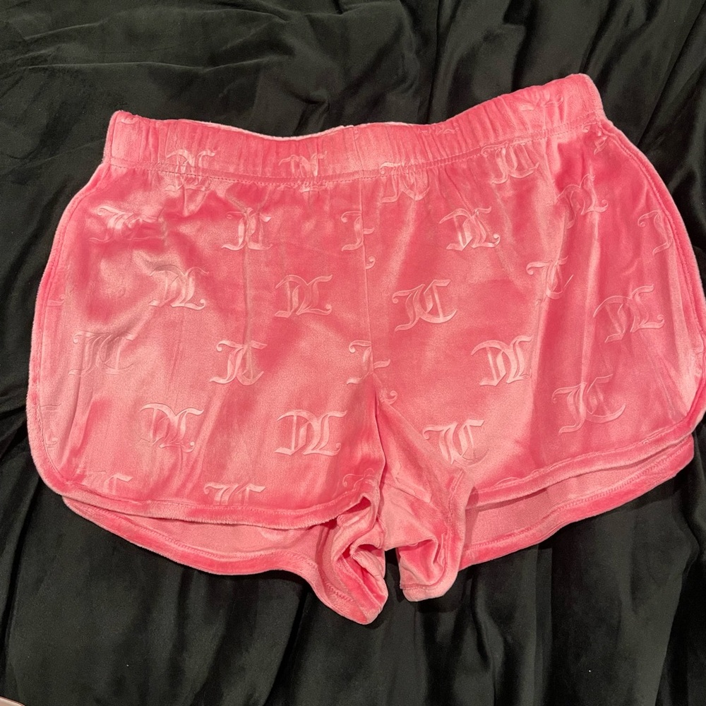 Barbie 💖 pink velvet Juicy Couture shorts